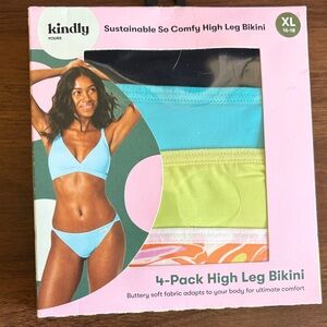 Kindly Yours 4-Pack High Leg Bikini